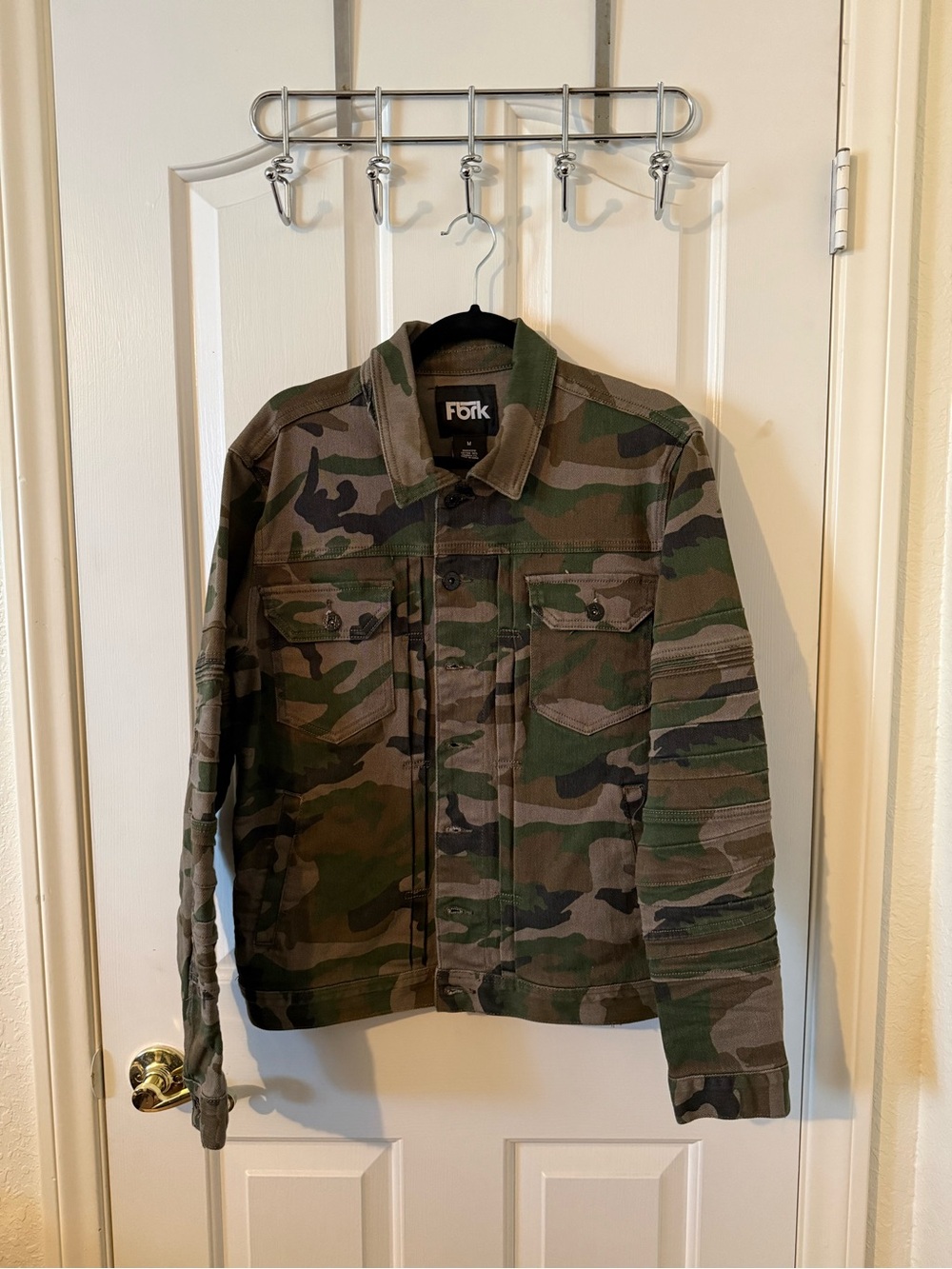 Folk Men's Camouflage Field Jacket - Green Camo